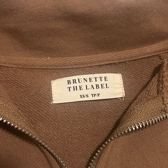Brunette The Label NYBF Half Zip Sweatshirt XS/S - Picture 5 of 6